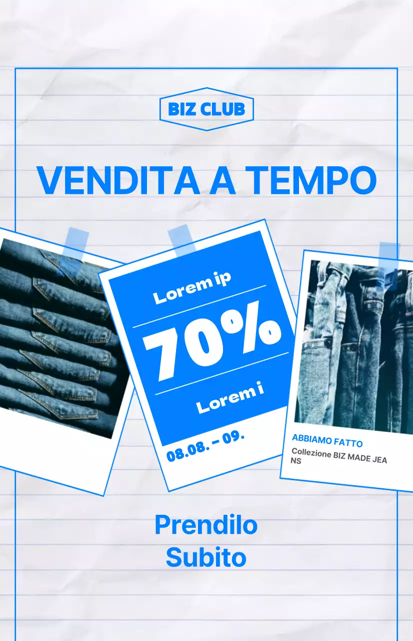 Bandiera promozionale Time Sale con un fresco tocco estivo