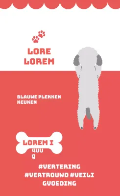 Rood geïllustreerde labels voor zelfgemaakte traktaties