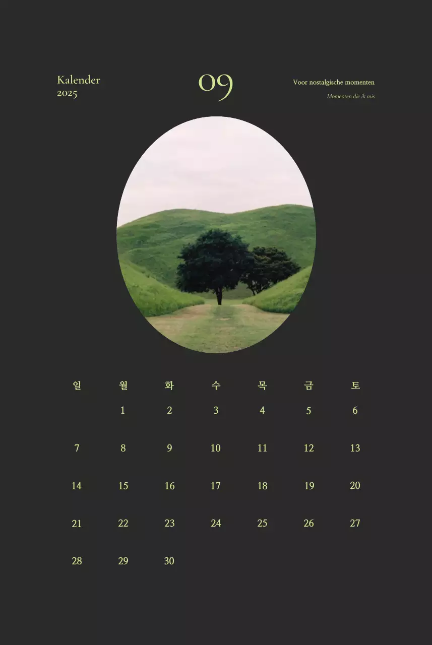 Khaki Vintage Kalender