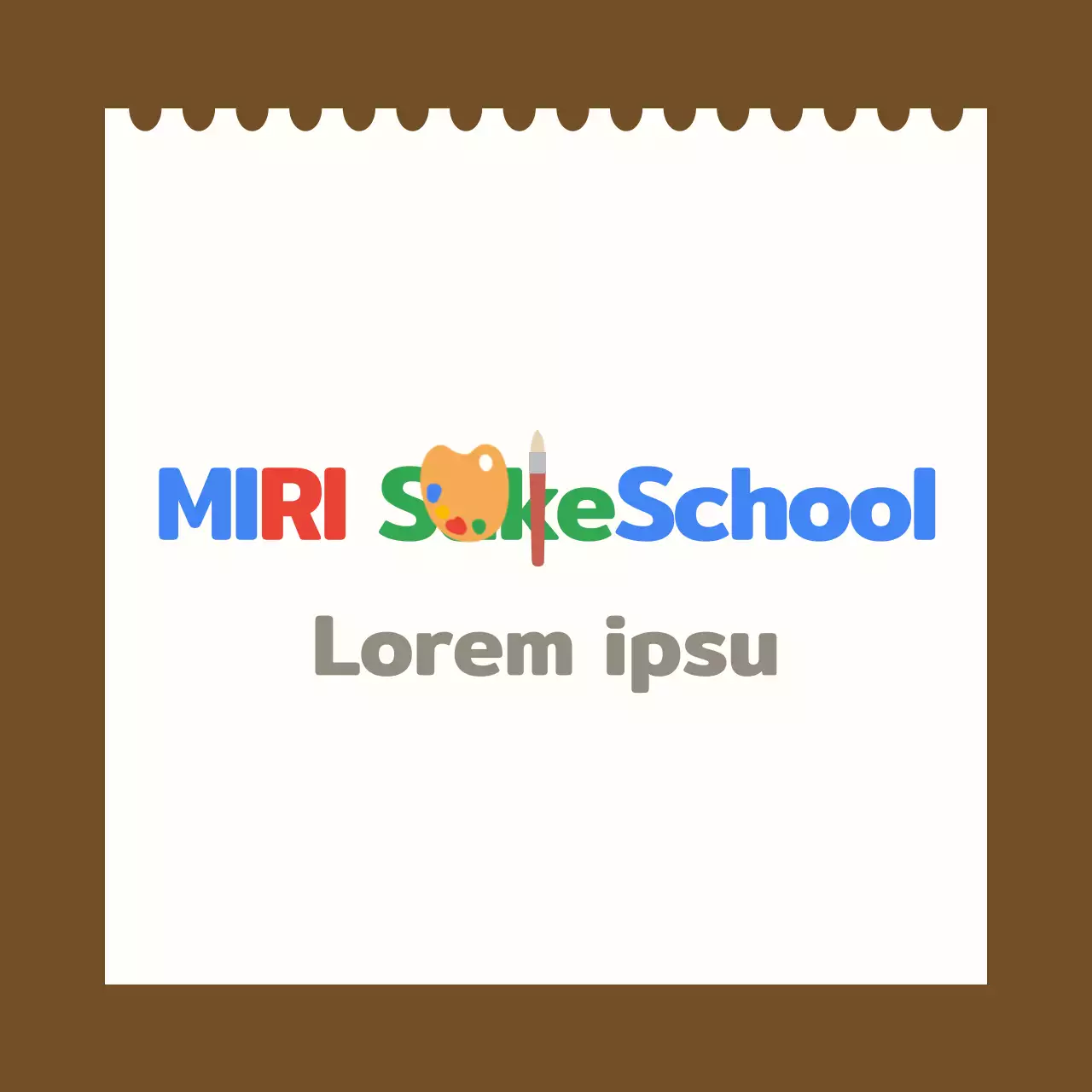 Kinderkunstschool balsa met witte schetsboekachtergrond