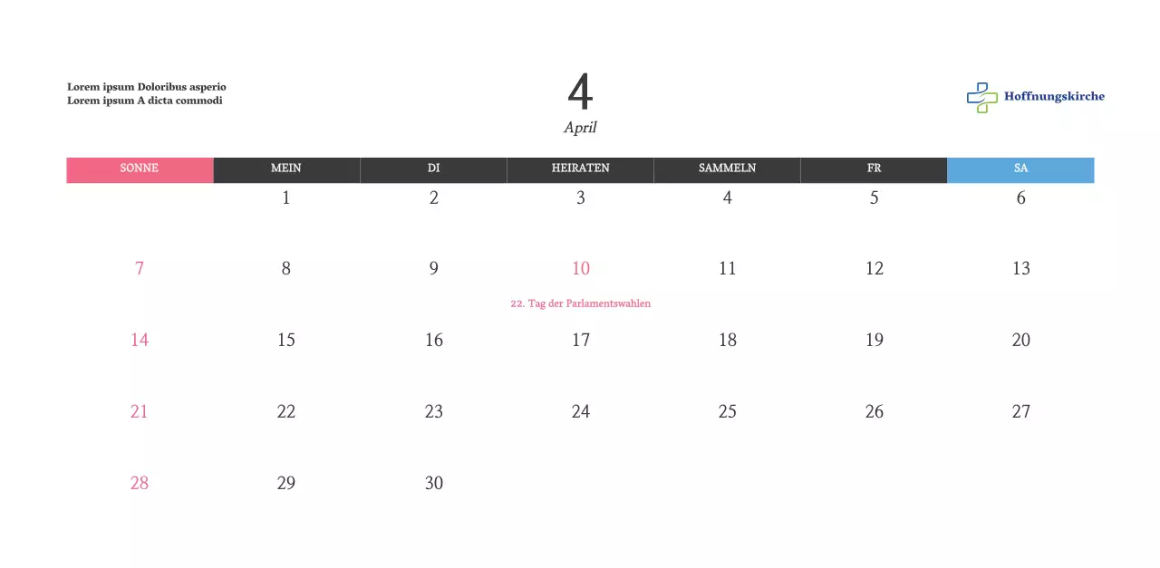 Kalender mit aufmunternden Kirchenbildern