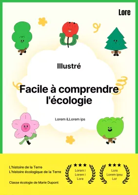 Apprenez l'écologie avec ces mignons personnages de la nature dans un thème vert et jaune.