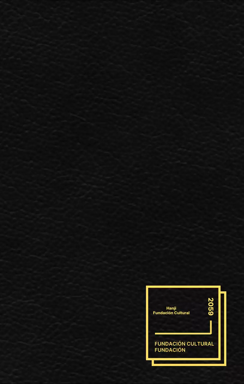 Una pieza promocional para la Fundación Cultural Hanji con un estilo de maquetación de formas limpias.