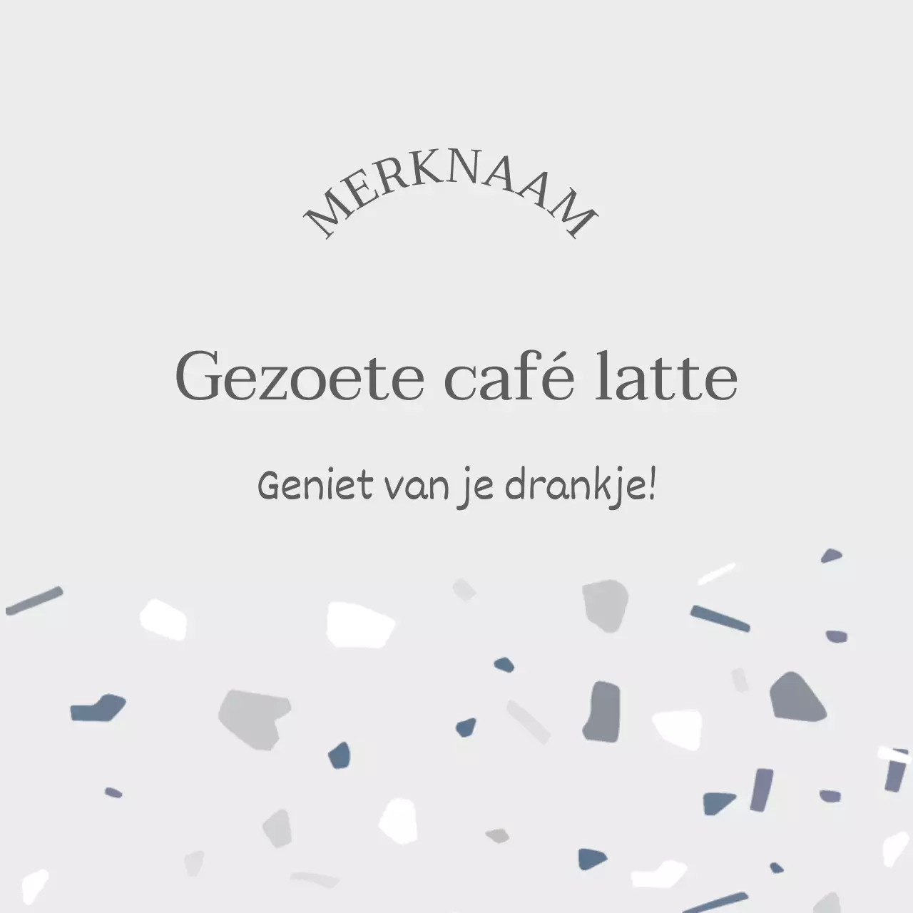 Lichtgrijs kiezelpatroon latte