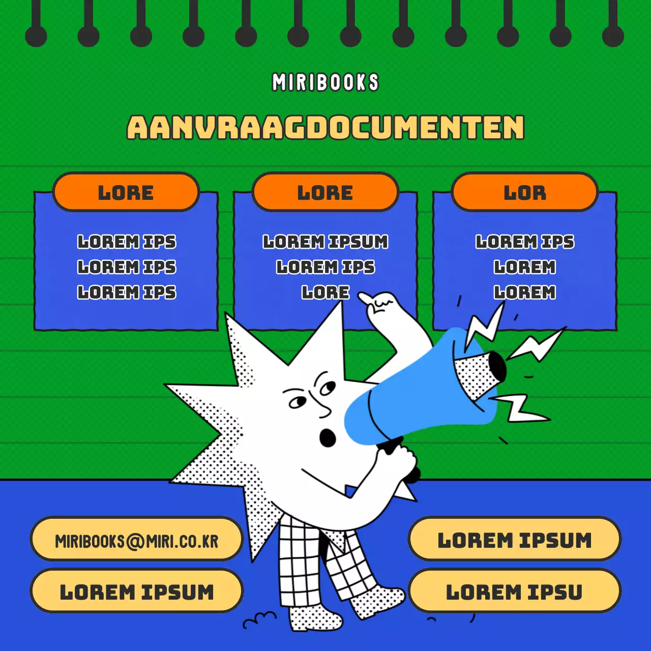 Blauwgroene retro conceptuitgever zoekt medestanders