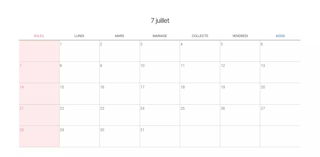 Calendrier ecclésiastique avec des illustrations chaleureuses