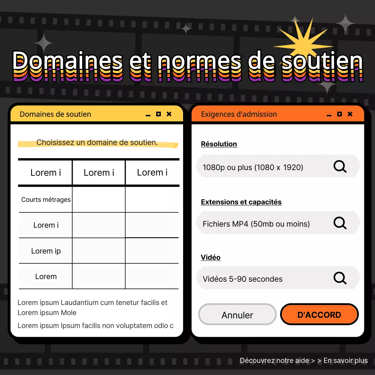 Annonce de concours rétro de style web sur fond noir