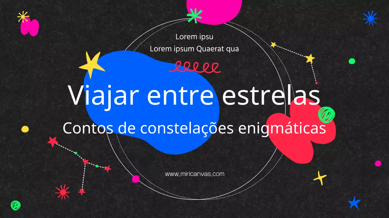 Observatório colorido Via Láctea Constelações de acampamento num fundo preto Recursos didácticos