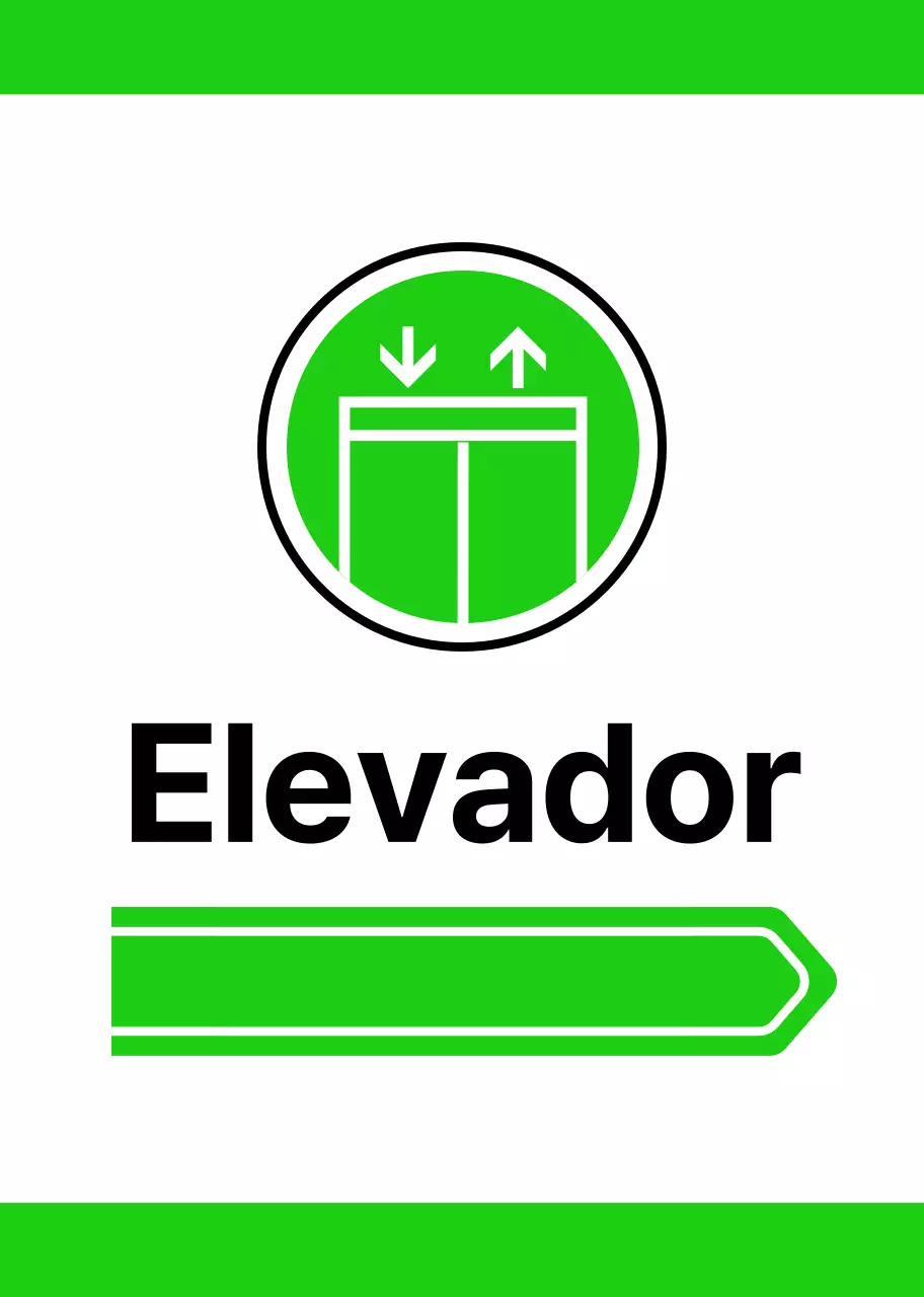 Para orientação de localização com pictogramas amarelos e verdes simples