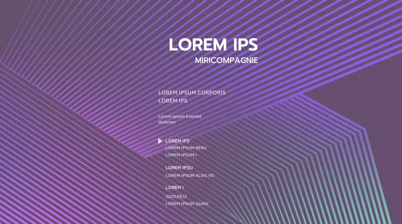 Séminaire d'affaires avec dégradé graphique violet et noir