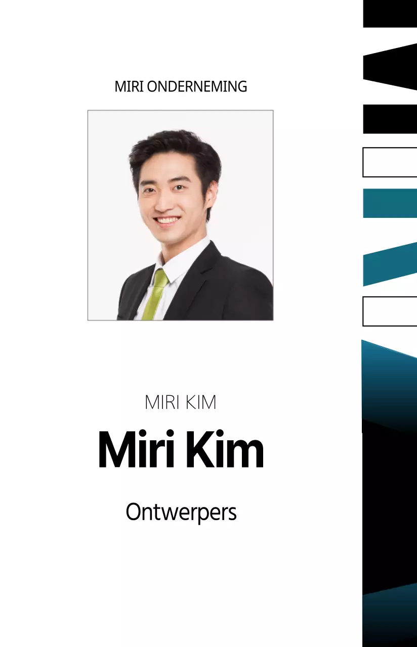 Eenvoudig bedrijf met monochrome blauwe grafische accenten