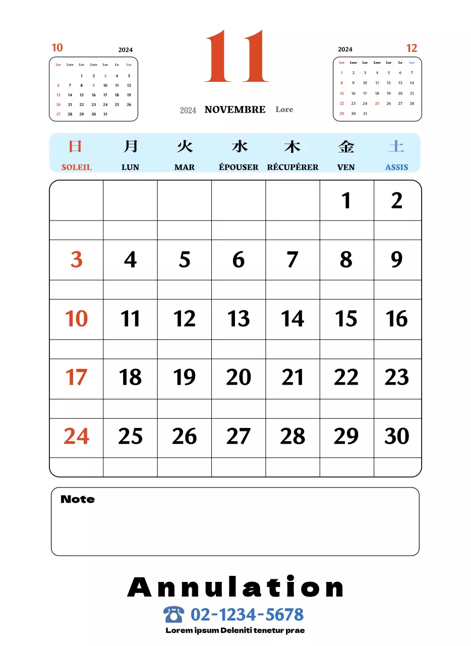 Sous-verres rétro rouges et bleus calendrier de la mémoire