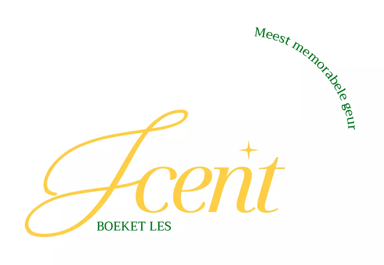 Eenvoudige groene en gele tekst om een bloemenwinkel te promoten