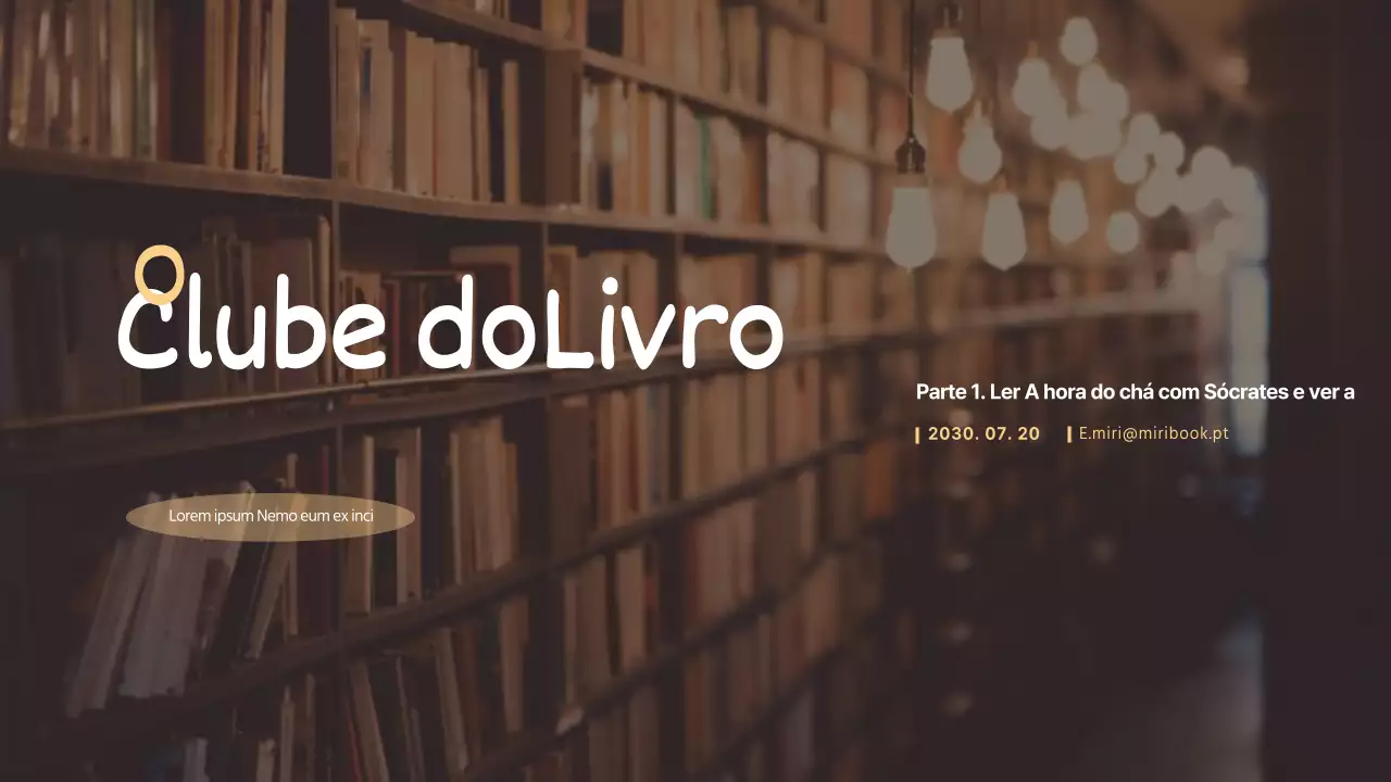 Clube do livro de humanidades em tons de castanho