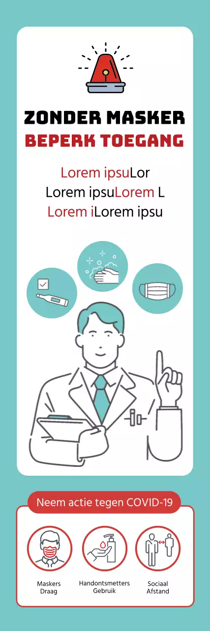 Blauw schoon pictogram voor ongemaskeerde toegangsbeperkingen