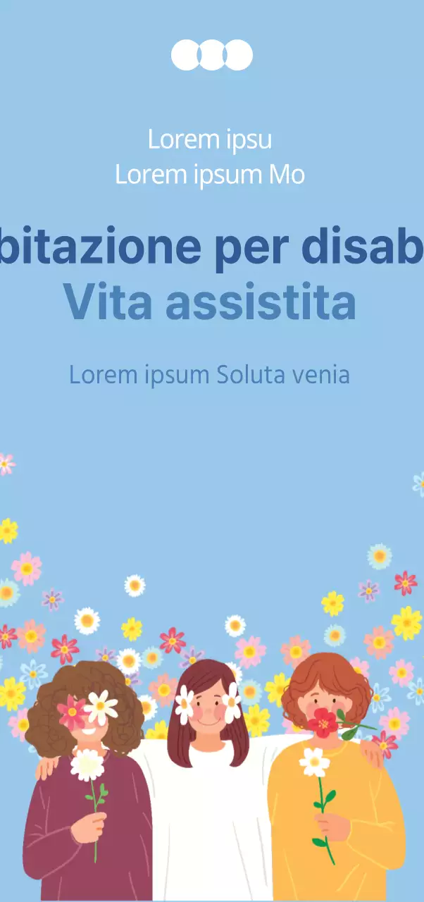 Copertina con sfondo blu con persone in armonia