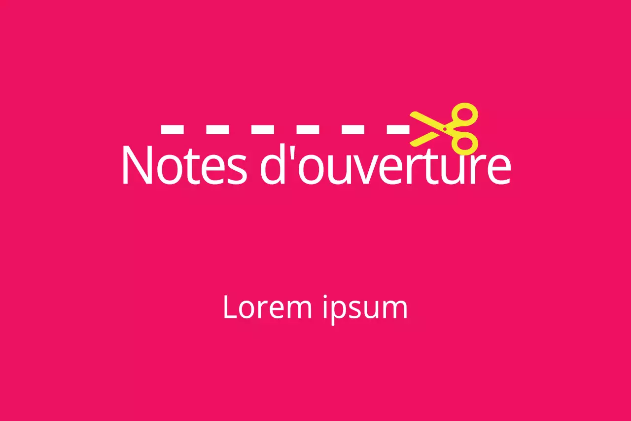 Notes d'ouverture