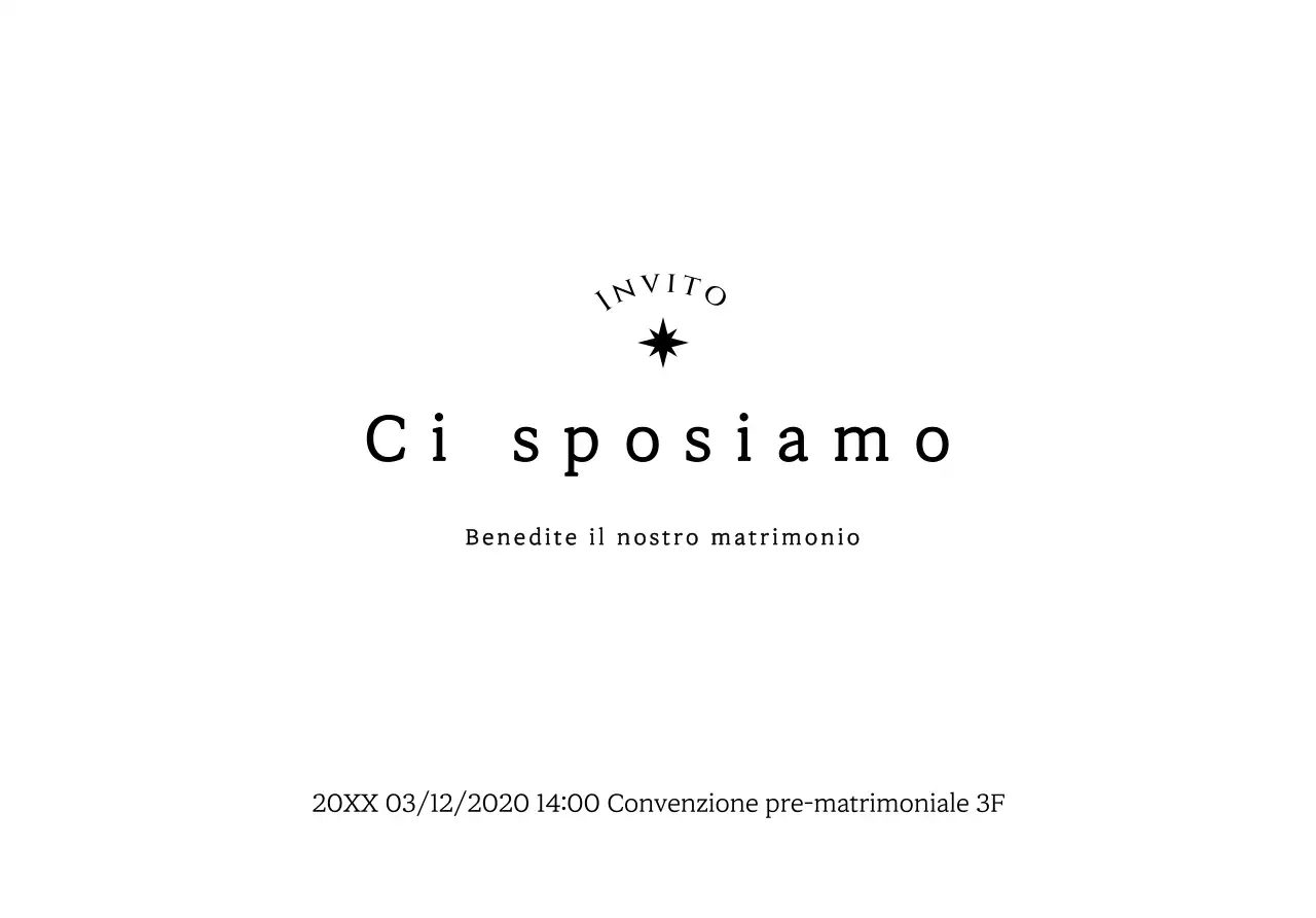 Matrimonio con concetto di stella