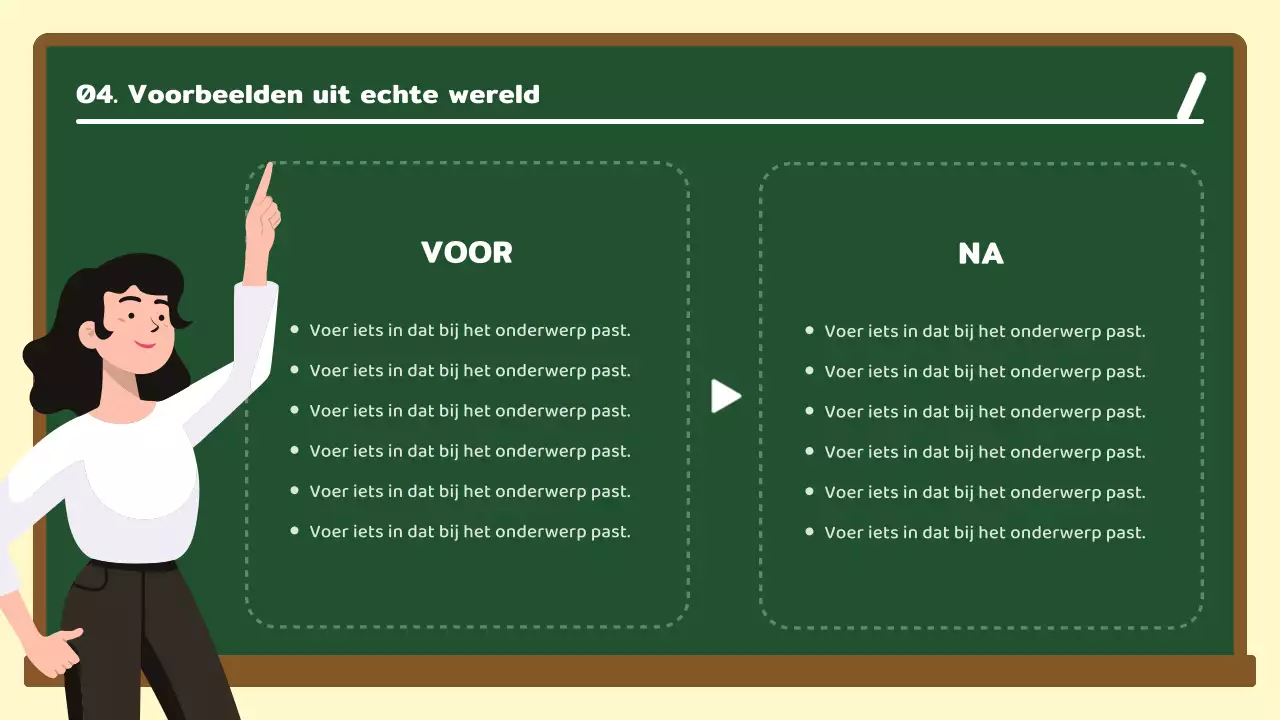 Groen en wit krijtbord conceptualisatiegids