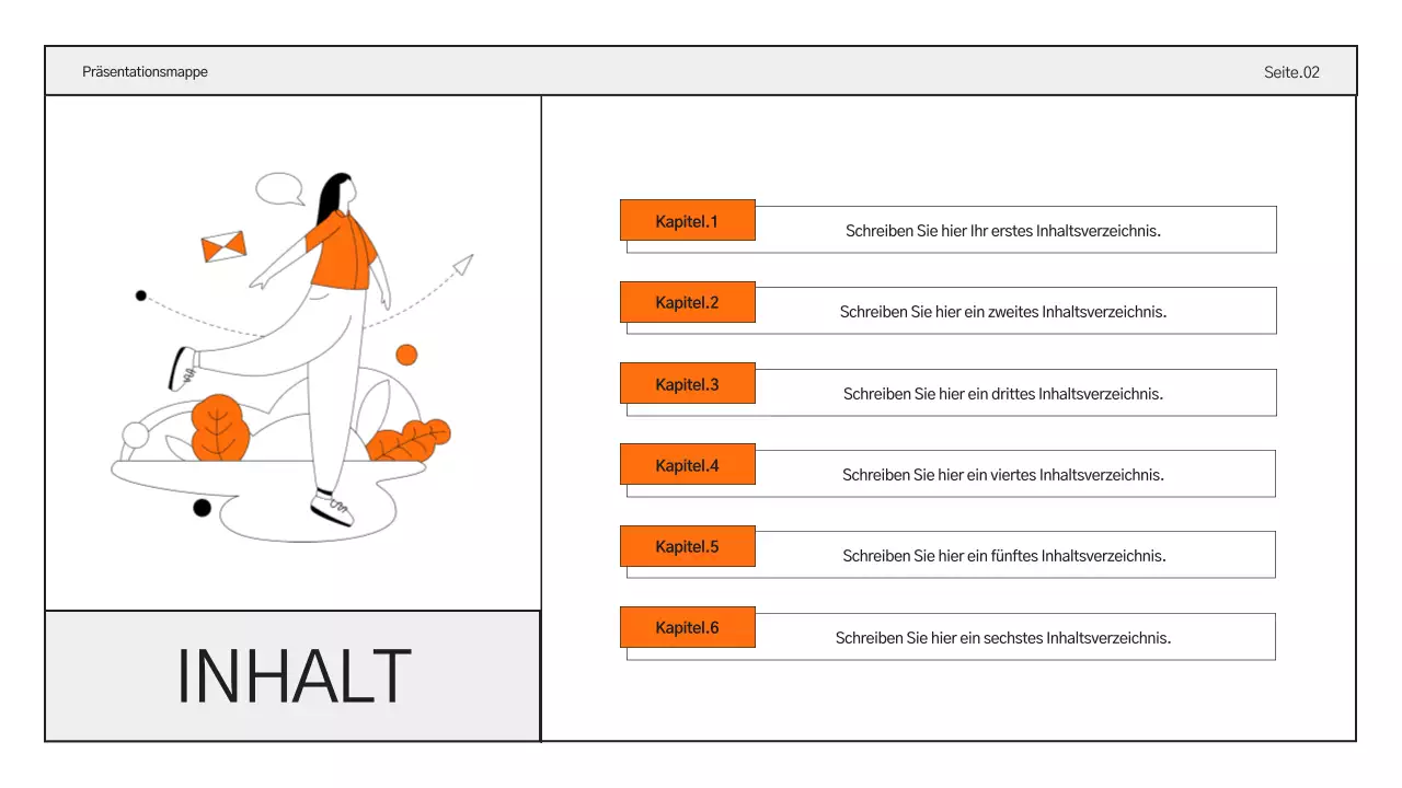 Einfache Geschäftsberichte in Orange