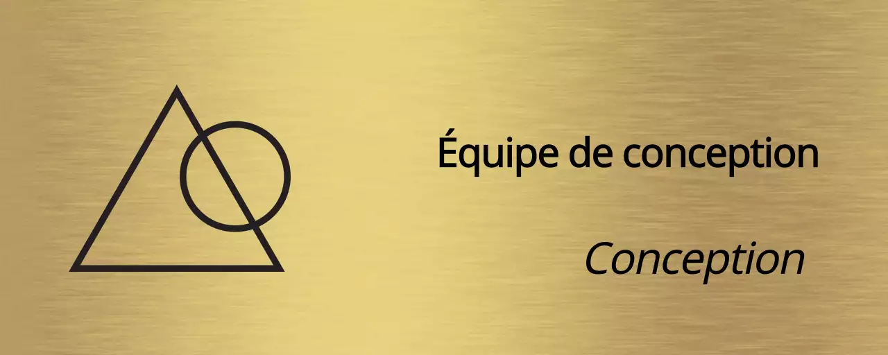 Signalisation en noir avec le nom du département de votre entreprise et une simple illustration d'icône