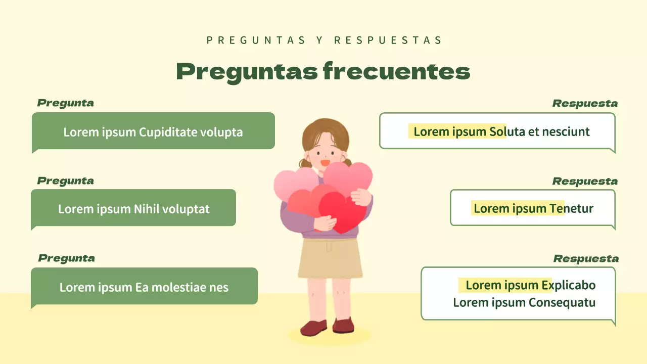 Materiales de formación de voluntarios verdes y amarillos para alumnos de enseñanza media