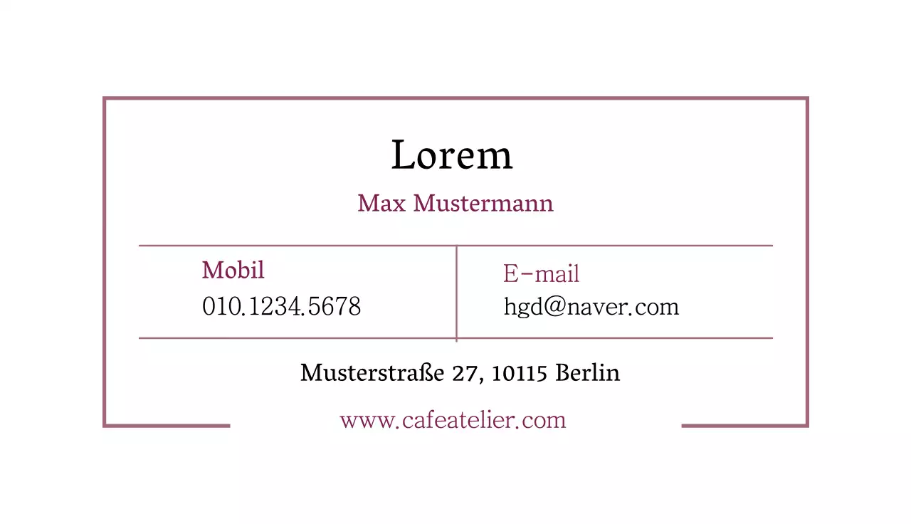 Rosa Illustration einfaches Cafe