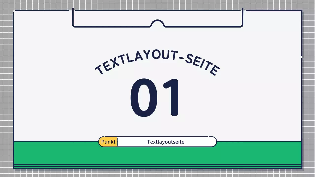 Präsentation zur Gestaltung von niedlichen, einfachen Symbolen in Grün und Gelb