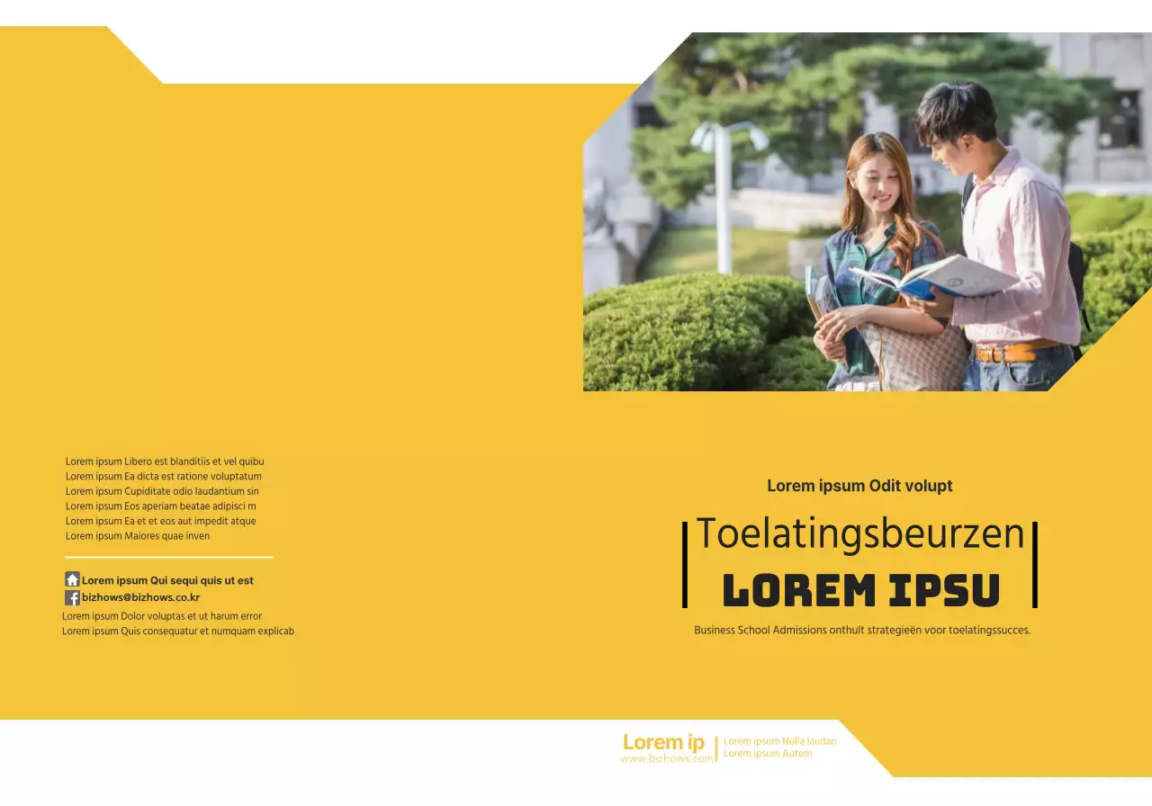 Geel-zwarte universitaire voorlichtingsbijeenkomst school