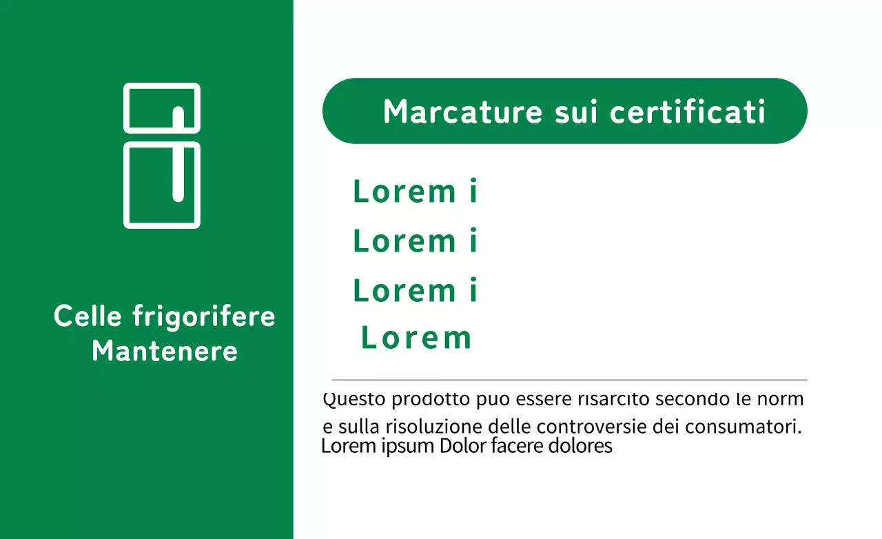 Display informativo per alimenti refrigerati White Green Clean