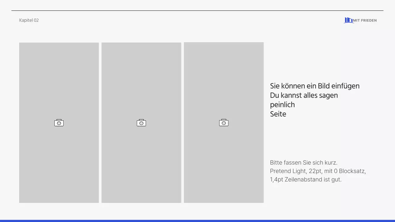 Einfacher, sauberer Unternehmensvorschlag in Blau-Grau