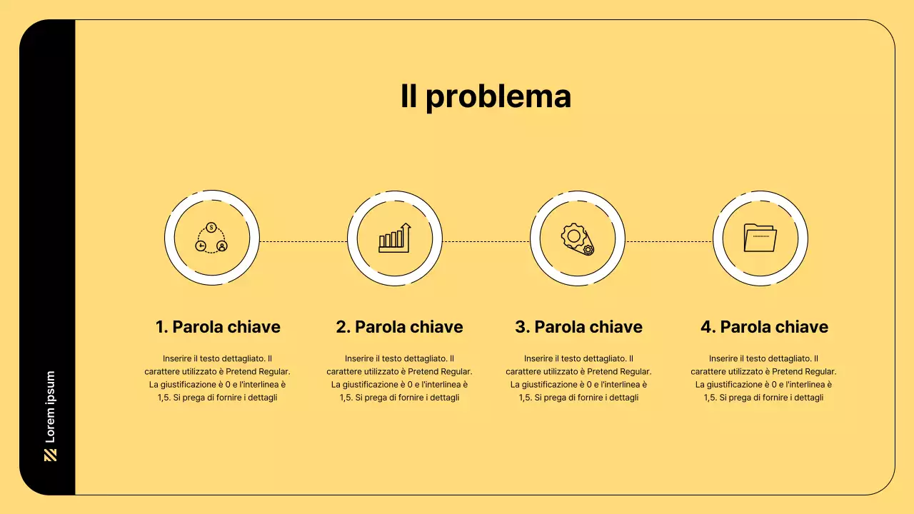 Illustrazione aziendale con linee semplici e colore giallo