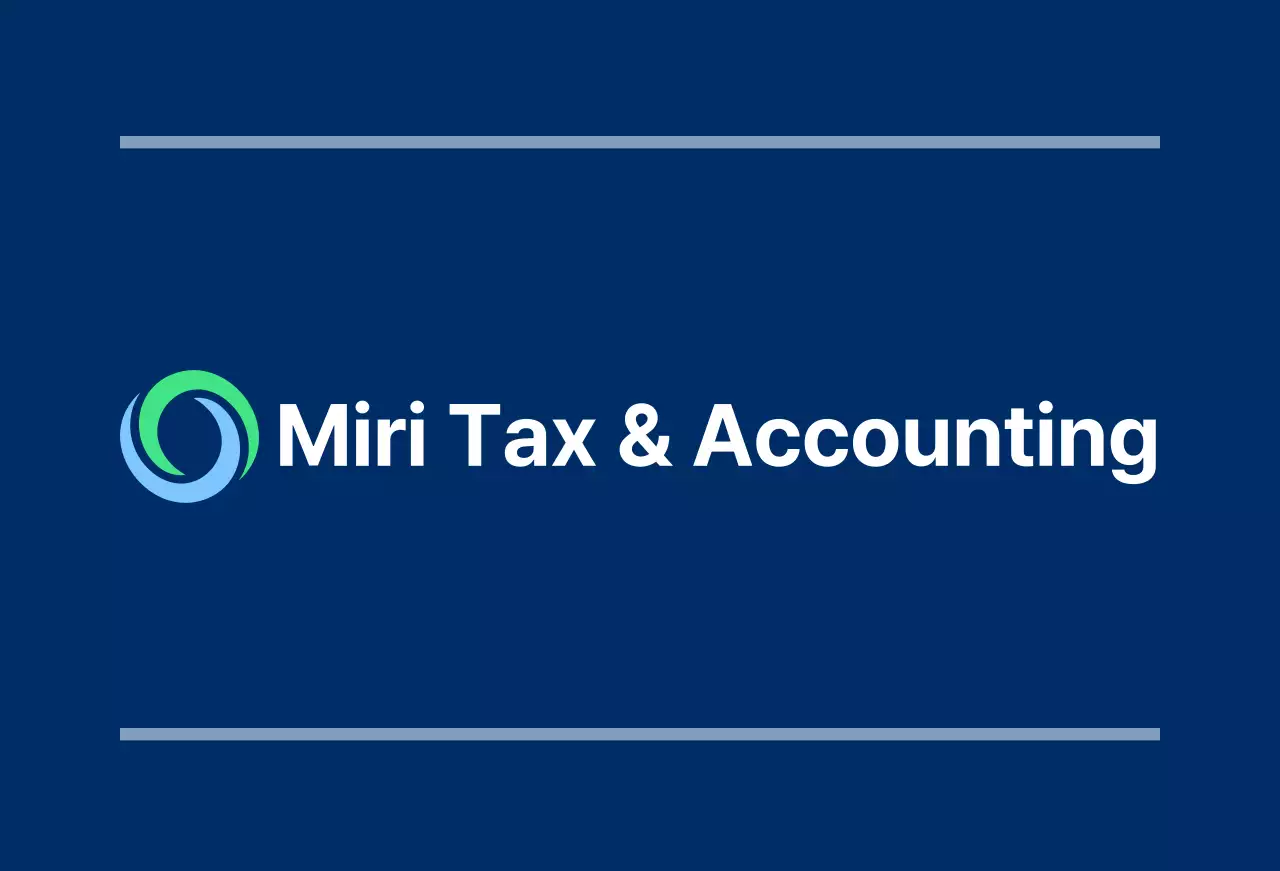 Guirlande de bureau bleu marine avec le logo et le nom du bureau des impôts et de la comptabilité.