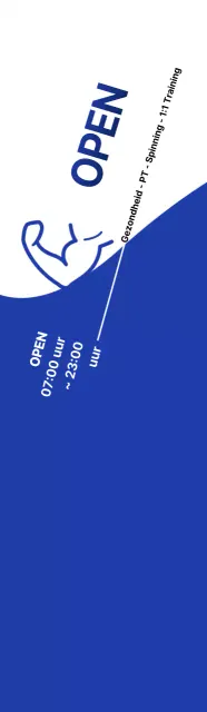 De Fitness Open promoten met een coole blauw-witte look