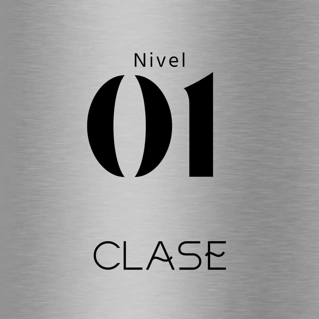 Señalización sencilla con el nombre de la clase en negro