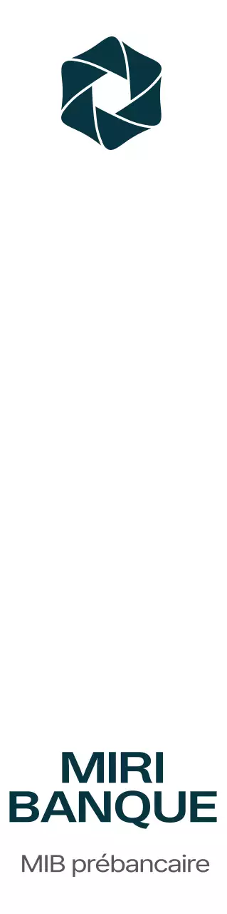 Faites la promotion de votre banque avec un simple logo hexagonal en bleu marine foncé.