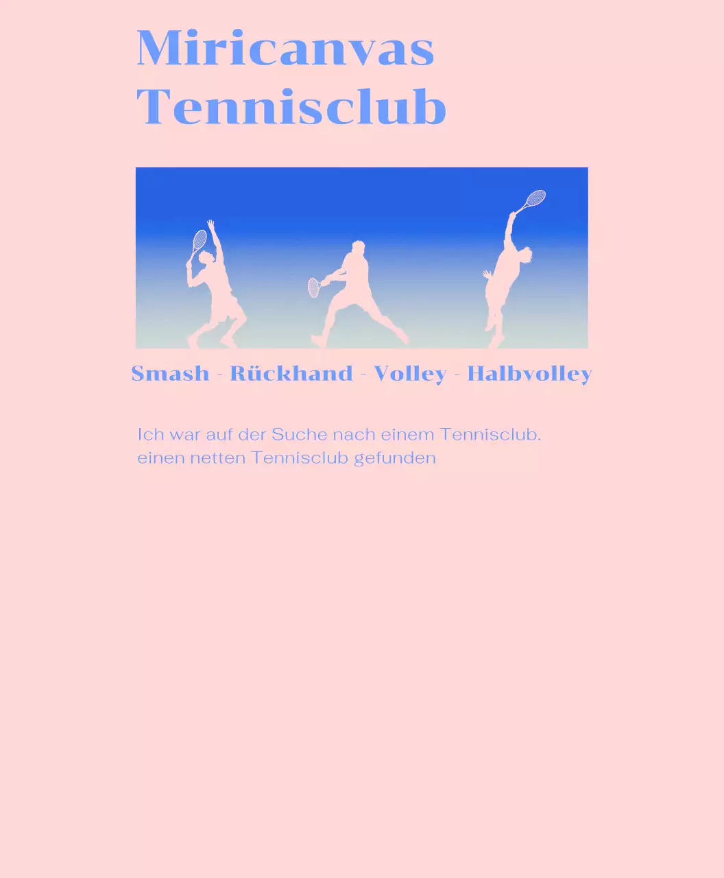 Tennisschläger mit Gefälle und Tennisbewegungskonzepte