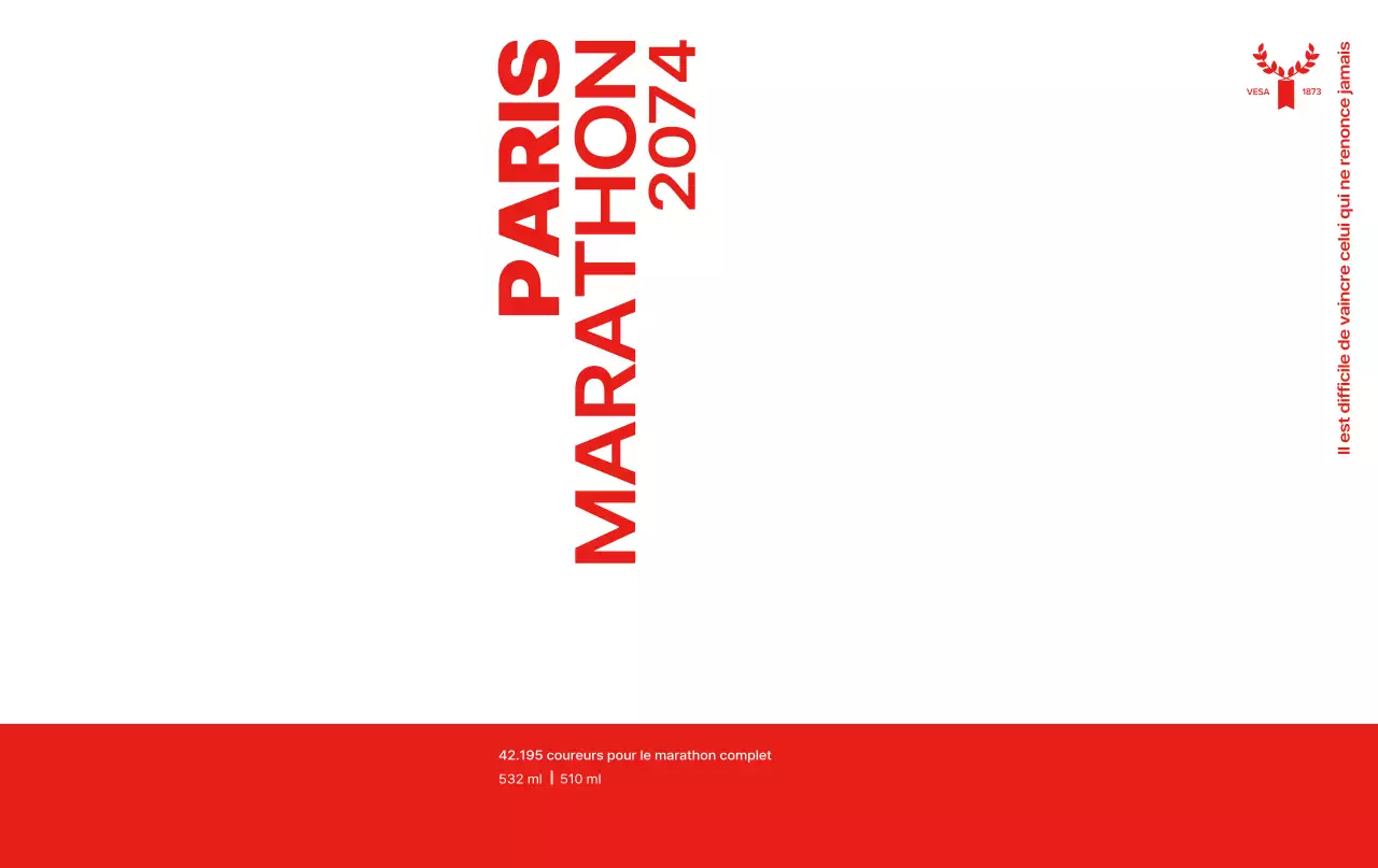 Concevoir un marathon avec une palette de couleurs rouges