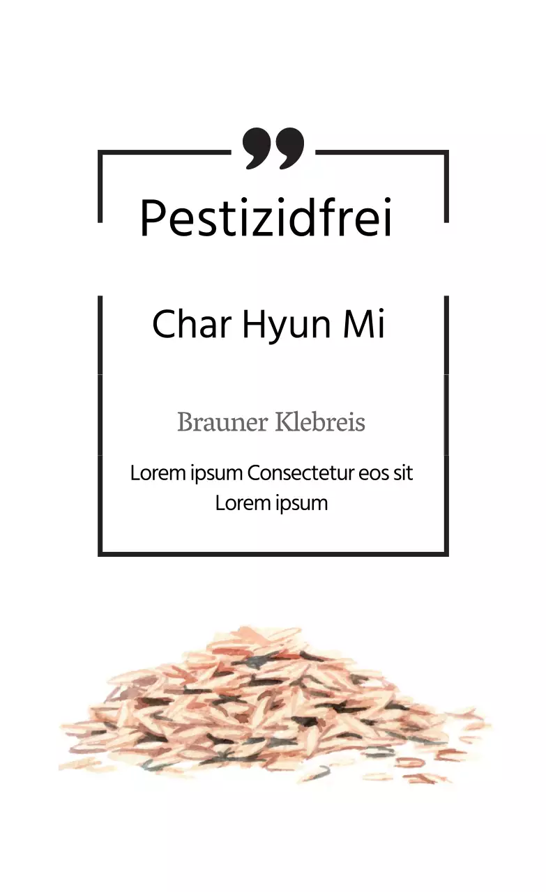 Einfaches Etikett mit weißer Linie für landwirtschaftliche Erzeugnisse