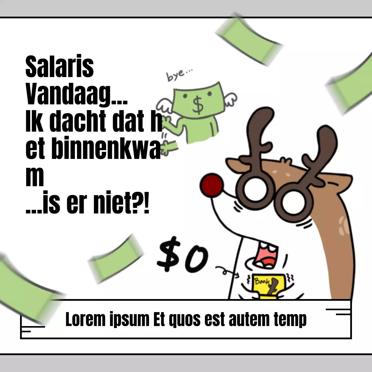 Witte webtoon strip concept gag