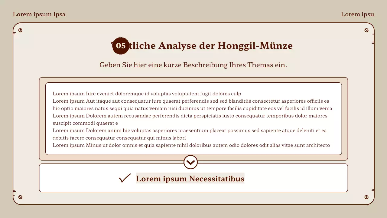 Honggil-Münzsprachunterricht in Beige und Braun