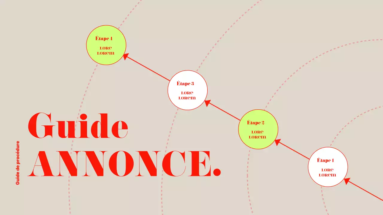 Annonce commerciale de style moderne en rouge et chartreuse