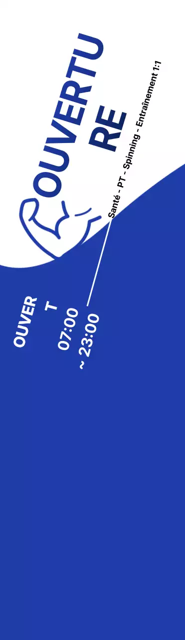 Promouvoir l'Open Fitness avec un look bleu et blanc cool