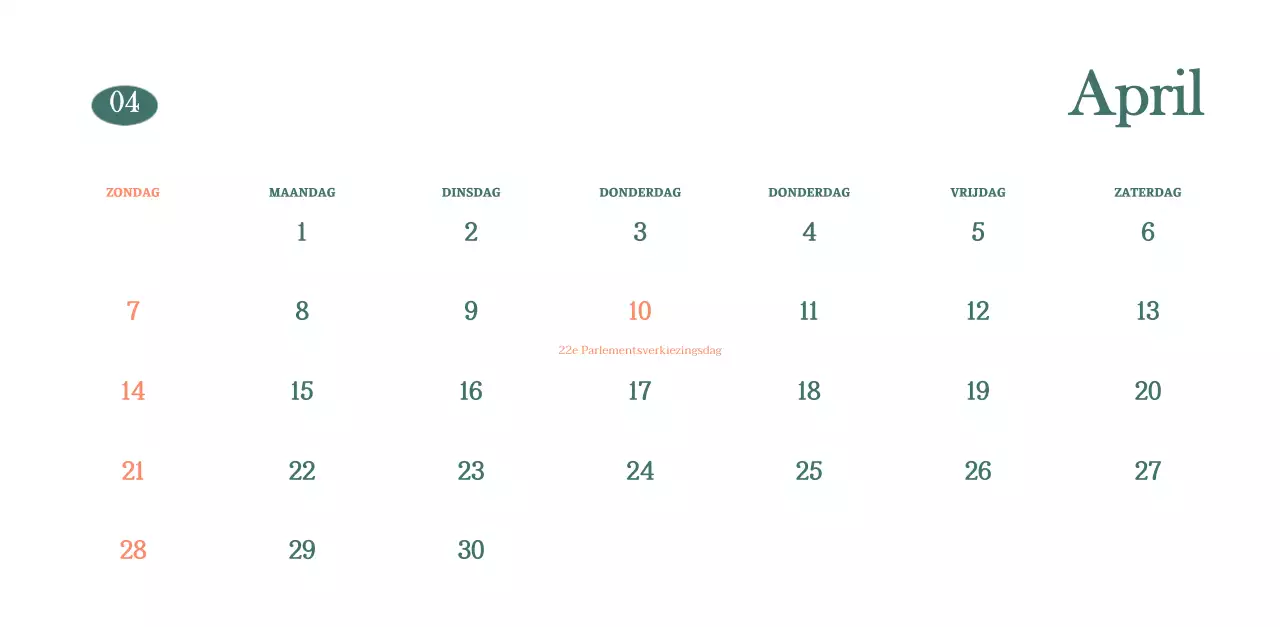 Cafékalender met aanbevelingen voor drankjes van de maand