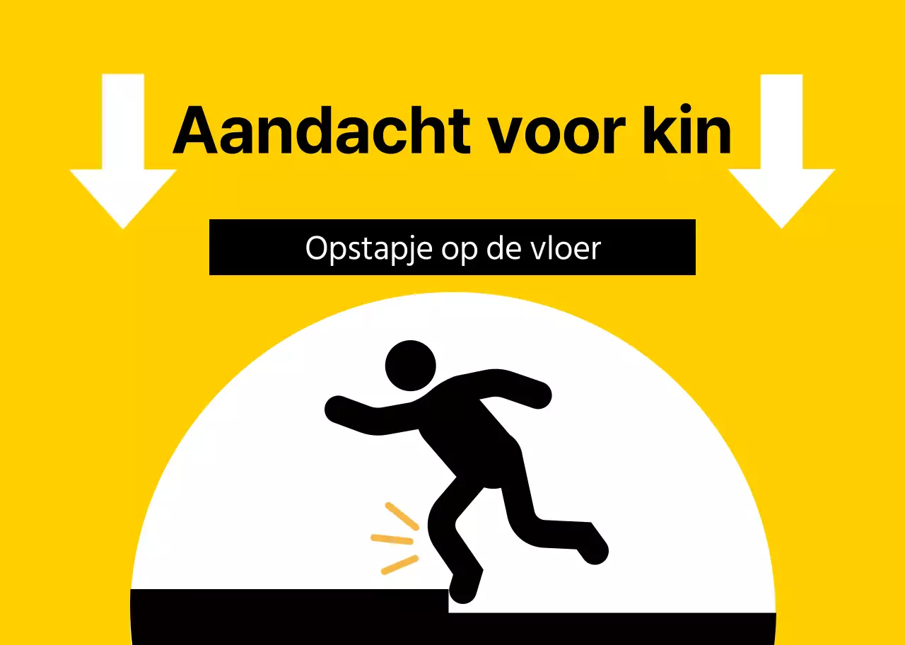 Een opvallende waarschuwing met een rood en zwart menselijk pictogram