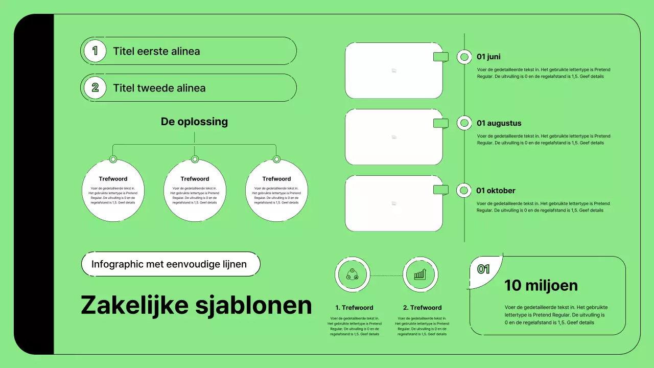 Zakelijke illustratie met eenvoudige lijnen in groen
