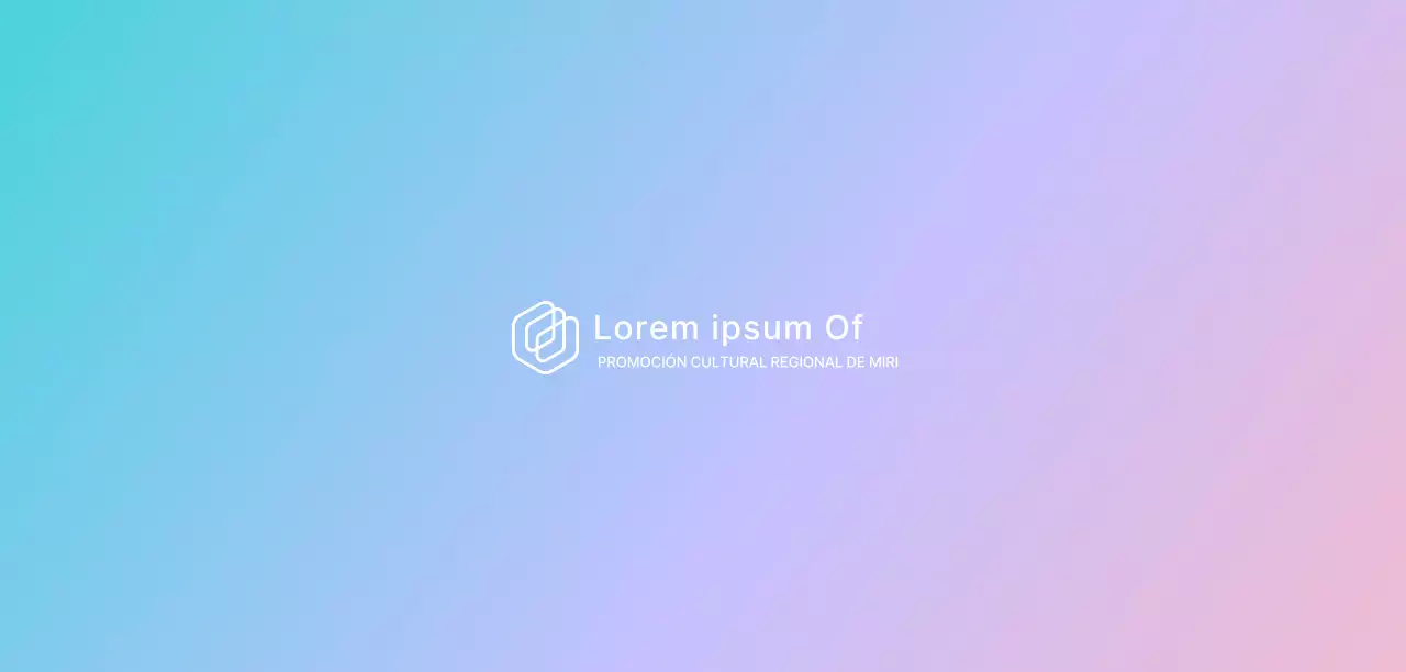 Promocione un festival institucional con un fondo degradado de azul y morado