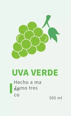 Simpáticas etiquetas alimentarias con ilustraciones en chartreuse