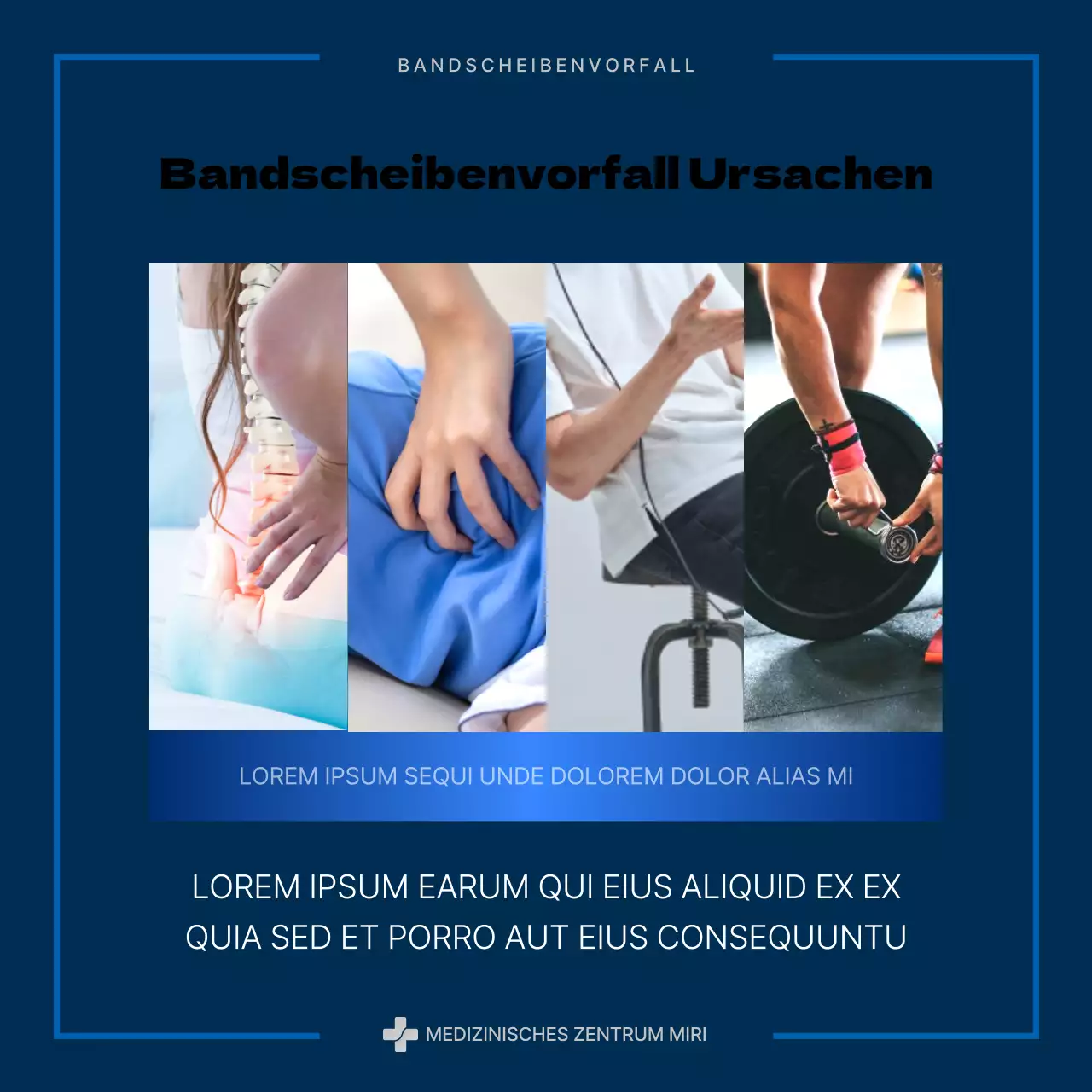 Über den modernen Bandscheibenvorfall in Blau und Marineblau