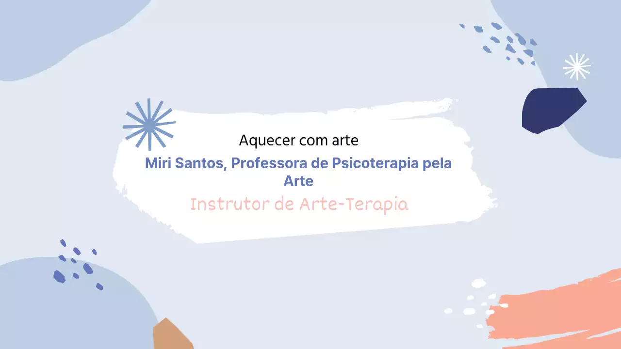 Portfólio de instrutor de psicoterapia artística em azul e azul claro